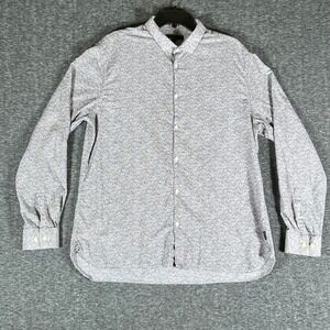 John Varvatos USA Mens‎ XL Floral Print Long Sleeve Button Up Shirt